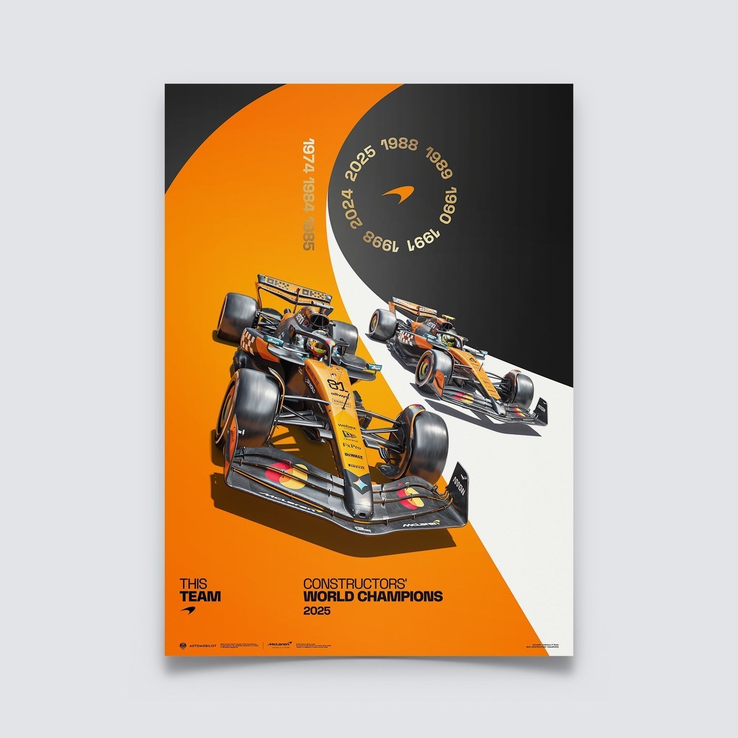 2025 Constructors World Champions | Official Poster | Large