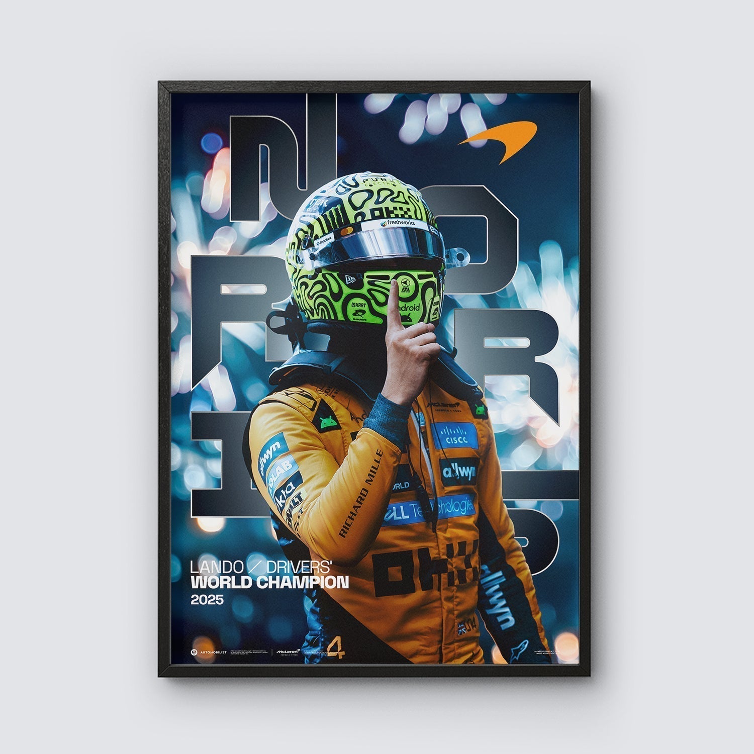 Lando Norris | Drivers' World Champion 2025 | Official Poster