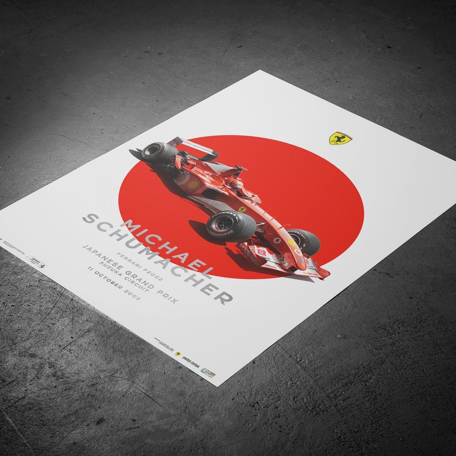 Ferrari F2002 - Michael Schumacher Suzuka GP 2002 | Collector's Edition Poster | Large