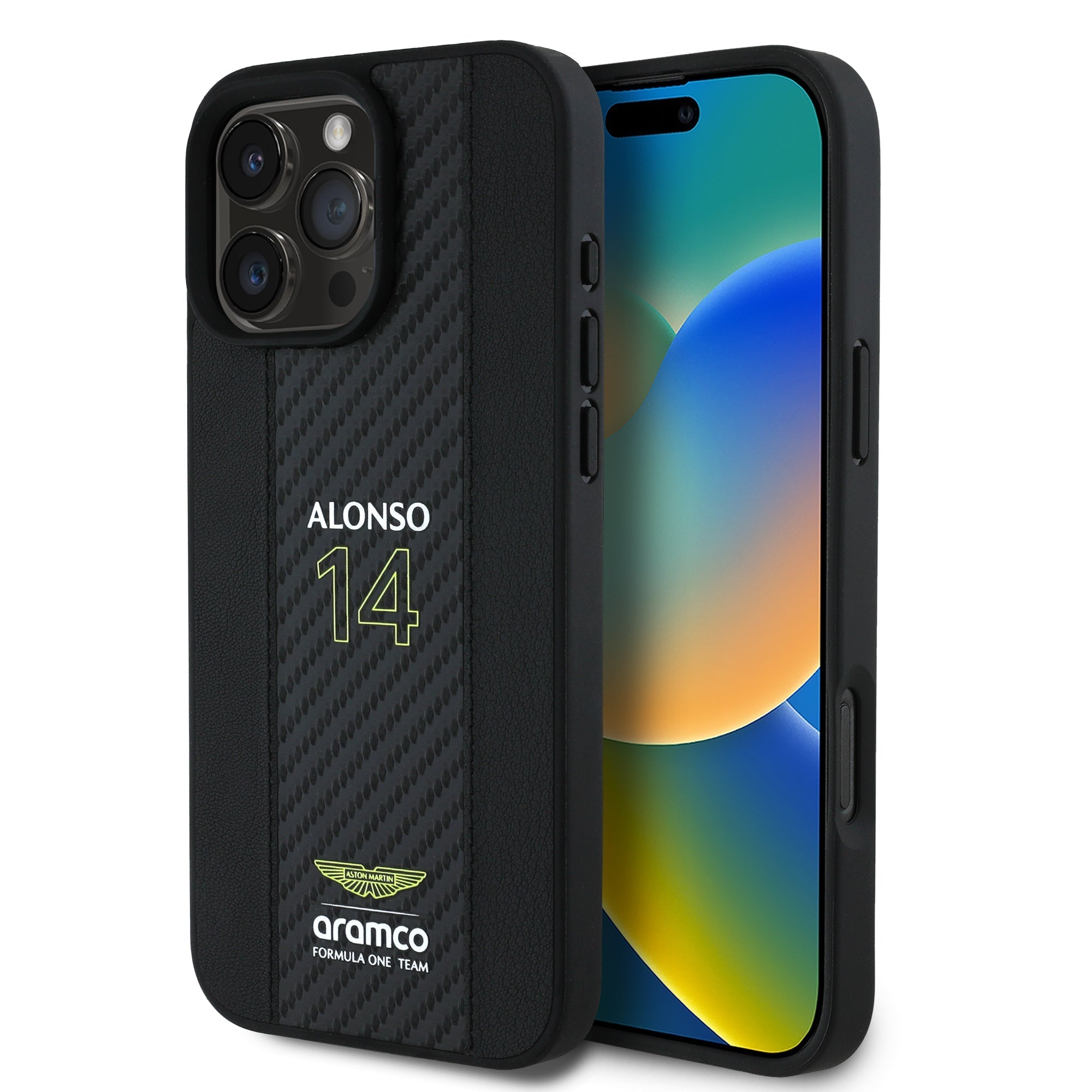 Alonso iPhone Case with Carbon Fiber Stripe