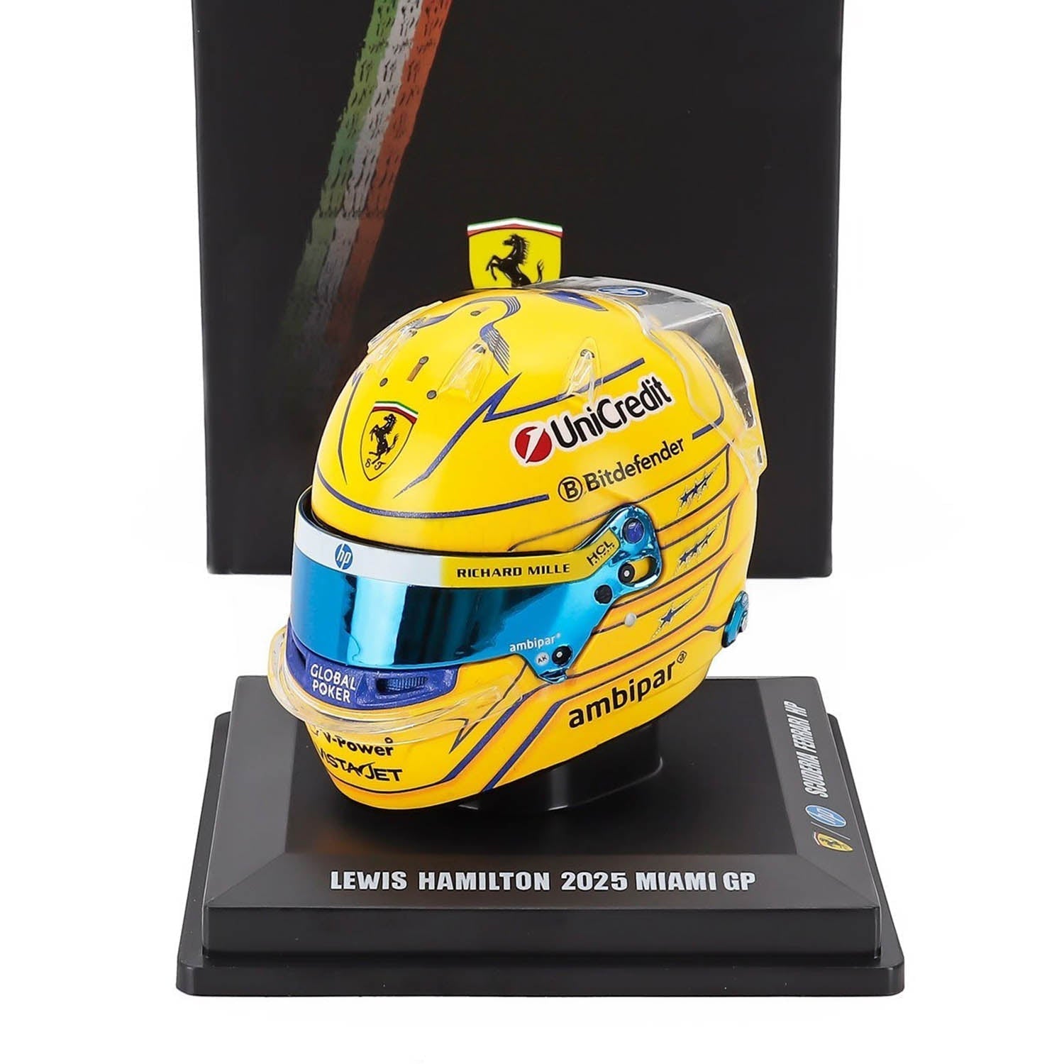 #44 Hamilton Miami GP 2025 1:5 Mini Helmet