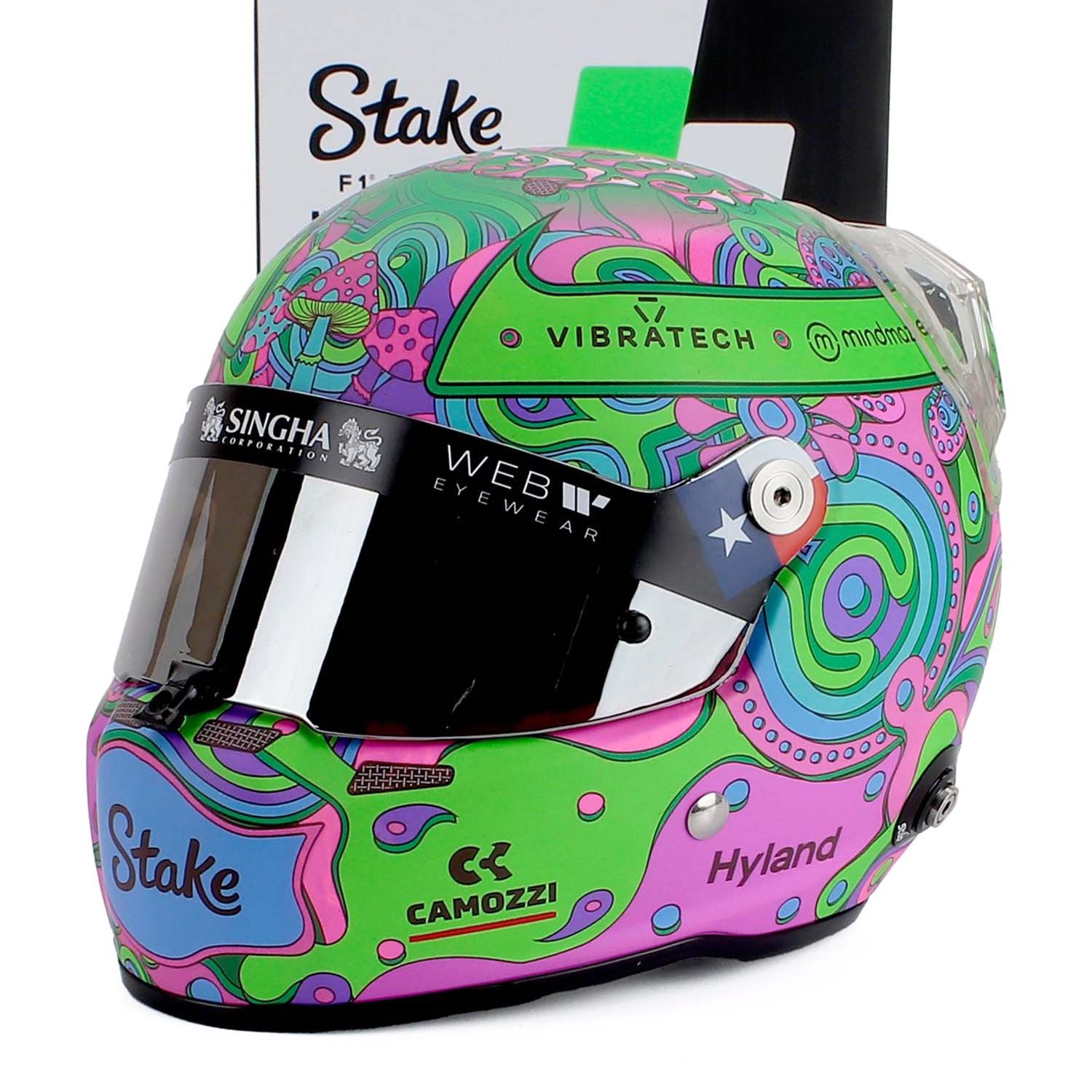 #77 Bottas Austin GP 2024 "Keep It Weird" 1:2 Mini Helmet