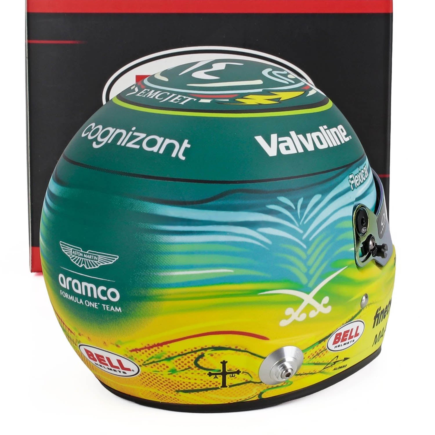 #14 Alonso Saudi Arabian GP 2025 1:2 Mini Helmet