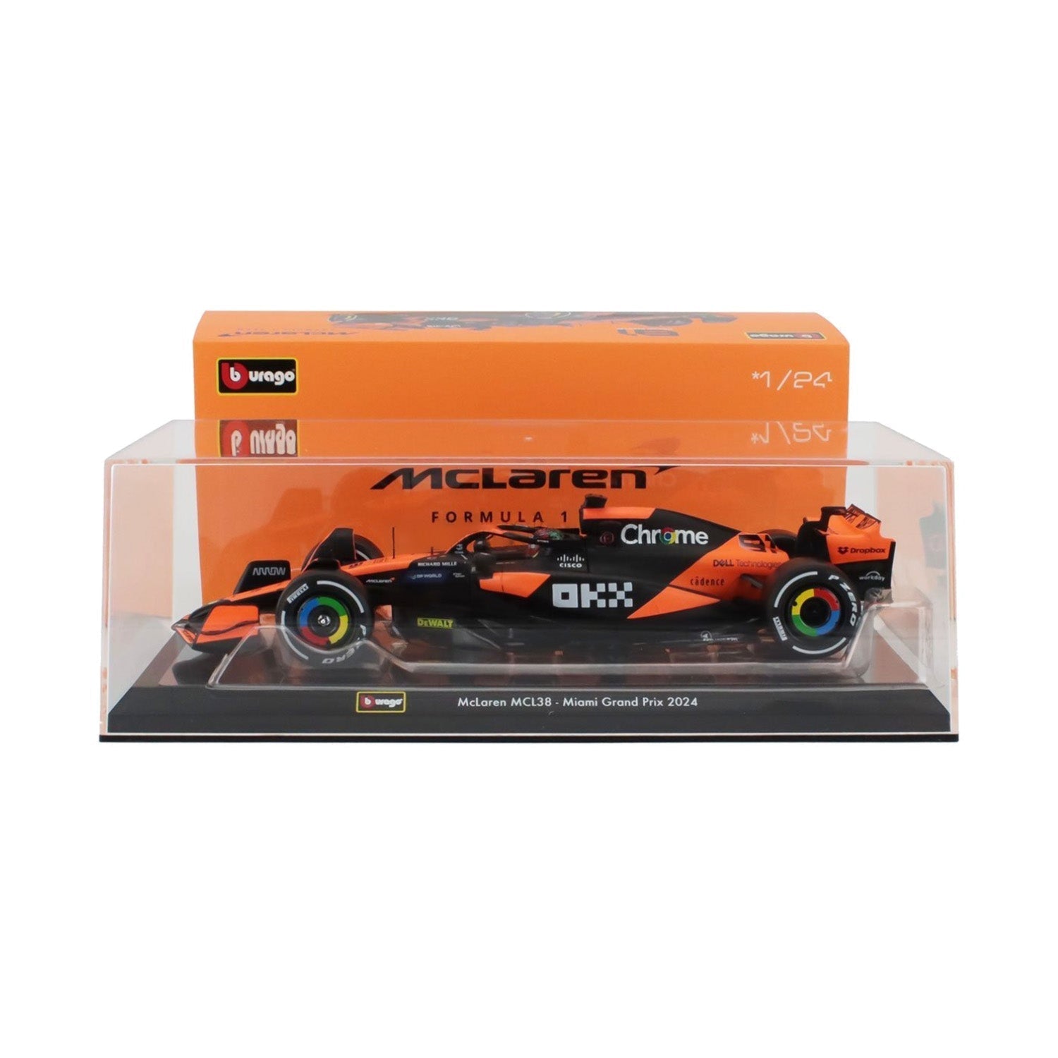 #81 Piastri MCL38 Miami GP 2024 1:24 Car Model