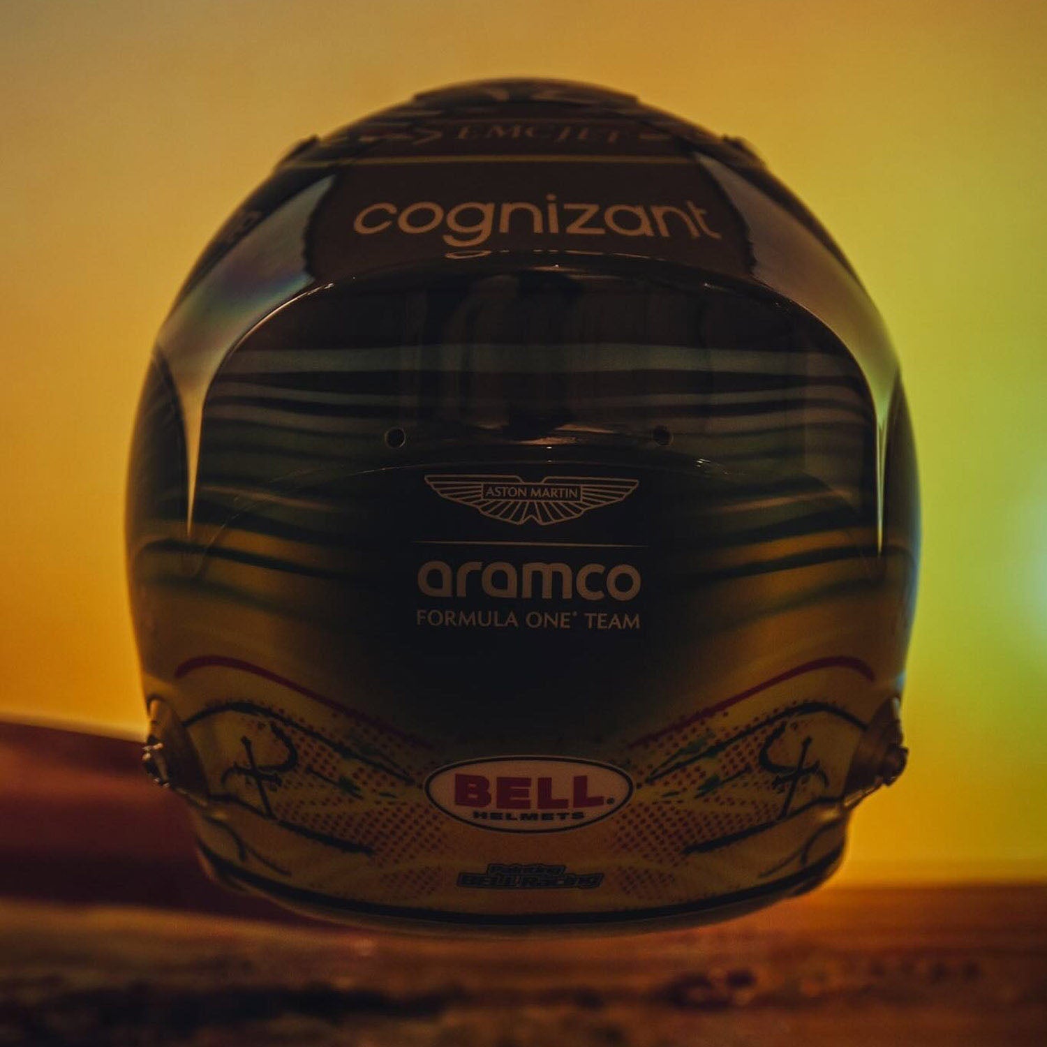 #14 Alonso Saudi Arabian GP 2025 1:2 Mini Helmet