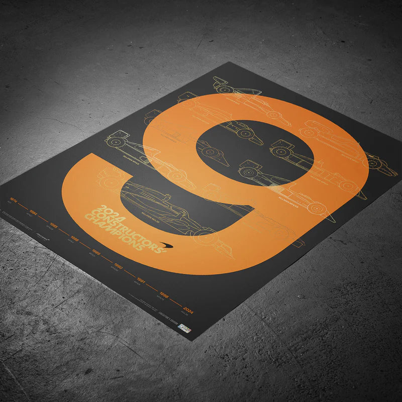 F1® World Constructors' Champions - 2024 - History | Collector's Edition Poster | Large